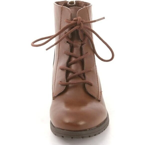 Style & Co Qwinn Women US 6.5 Brown Ankle Boot Black Sole - Picture 3 of 5